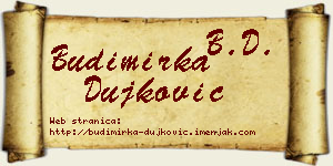 Budimirka Dujković vizit kartica